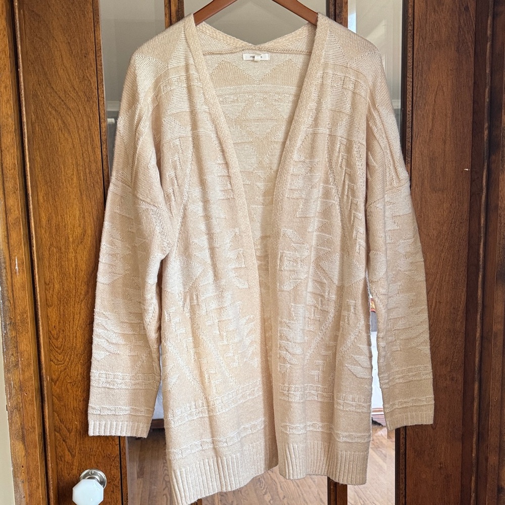 Maurices Cream Open-Front Cardigan Sweater
